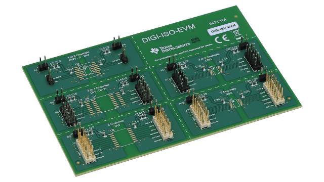 DIGI-ISO-EVM Universal digital isolator evaluation module angled board image