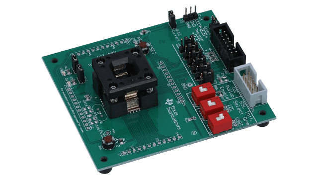 MSP-TS430PT48 Target Development Board for MSP430FR2355 MCU - 48-pin (microcontroller not included) angled board image