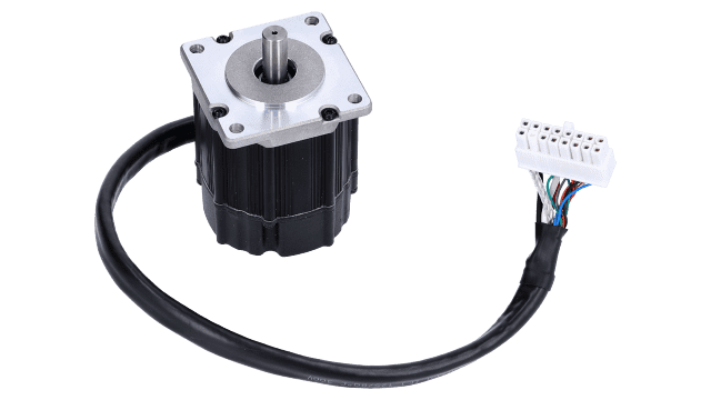 LVSERVOMTR Low Voltage Servo Motor - Low voltage servo (encoder) motor and wiring harness angled board image
