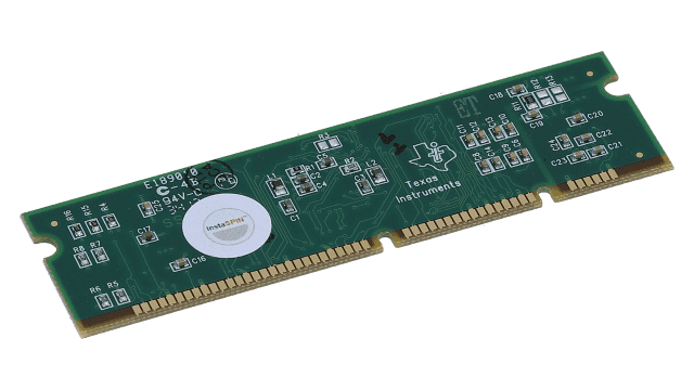 TMDSCNCD28027F controlCARD with Piccolo TMS320F28027FPTT, InstaSPIN&trade;-FOC enabled angled board image