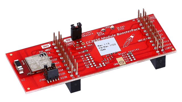 BOOSTXL-CC2650MA TI SimpleLink&trade; Bluetooth&reg; CC2650-Modul-BoosterPack&trade;-Plug-in Modul mit geringem Stromverbrauch angled board image