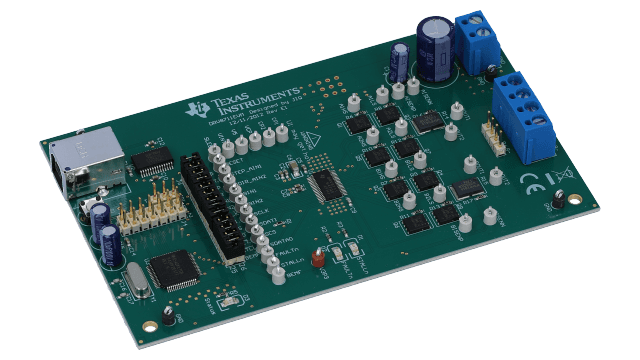 DRV8711EVM Evaluation Module for Stepper Motor Pre-Driver with On-Chip 1/256 Micro-Stepping Indexer angled board image