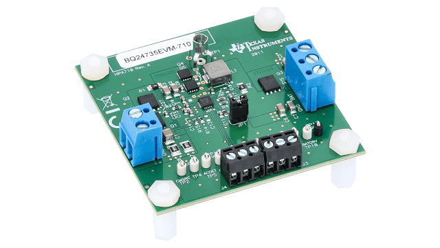 BQ24735EVM-710 Evaluation Module for BQ24735, 1-4 Cell Li+ Battery SMBus Charge Controller angled board image