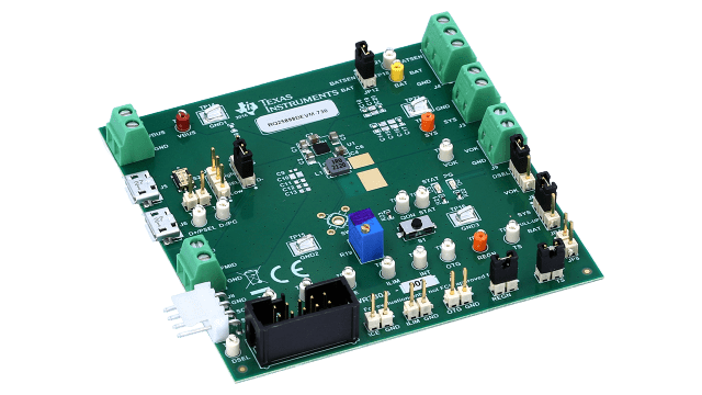 BQ25898DEVM-730 BQ25898D Complete Charger Evaluation Module angled board image
