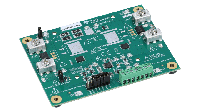 BQ76200EVM-606 bq76200 100V 배터리 팩 고압측 듀얼 NCH FET 드라이버 평가 모듈 angled board image