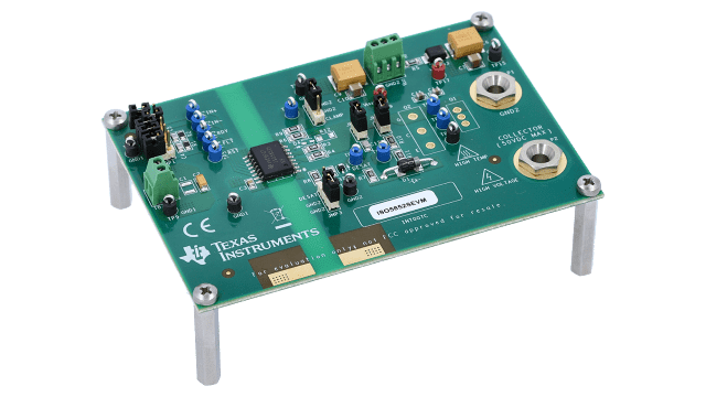 ISO5852SEVM Reinforced Isolated IGBT Gate Driver Evaluation Module angled board image