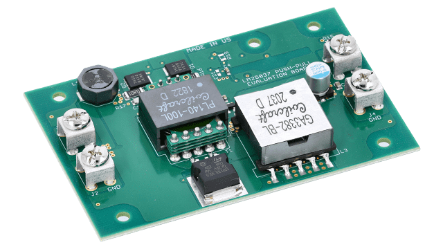 LM25037EVAL/NOPB Evaluation Boards for LM25037 - Dual PWM Controller with Alternating Outputs angled board image