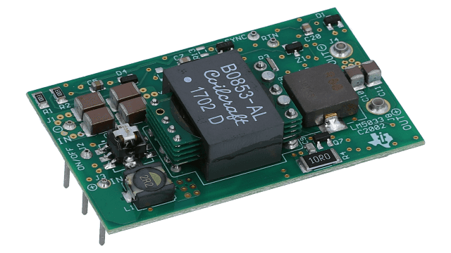 LM5033SD-EVAL 100V Push-Pull Voltage Mode PWM Controller angled board image