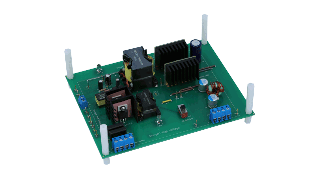 UCC25600EVM LLC Resonant Half-Bridge Converter 300-W Evaluation Module angled board image