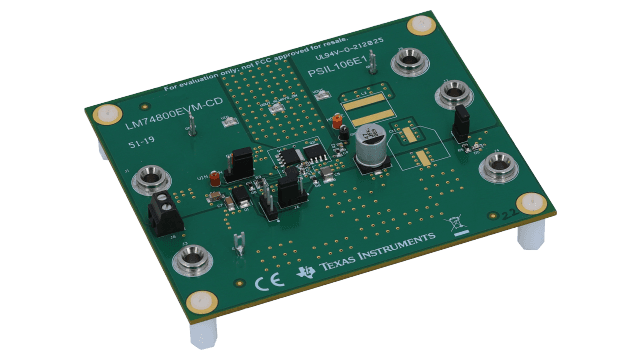 LM74800EVM-CD Módulo de evaluación LM74800-Q1 de controlador de diodo ideal angled board image