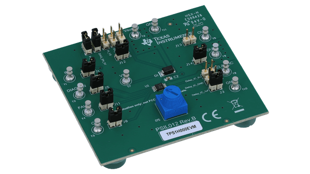 TPS1H000EVM TPS1H000-Q1 40V, 1A, 1000mΩ On-Resistance High Side Switch Evaluation Module angled board image