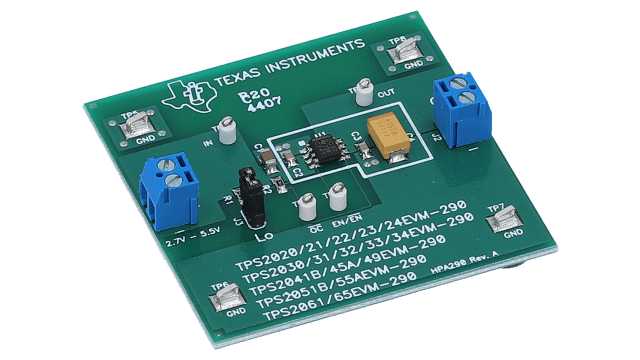 TPS2032EVM-290 TPS2032 Evaluation Module angled board image