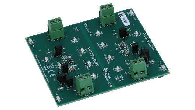 TPS22810EVM TPS22810 18V, 2A, 79mΩ Load Switch With Adjustable Rise Time Evaluation Module angled board image