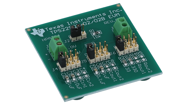 TPS22902BEVM TPS22902B Load Switch Evaluation Module angled board image