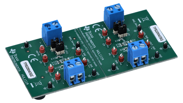 TPS22954EVM TPS22954 5.5V, 14mΩ On-Resistance Load Switch Evaluation Module angled board image