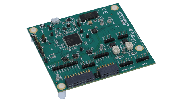 LEDMCUEVM-132 MSP432E401Y MCU communications board for LED evaluation modules angled board image
