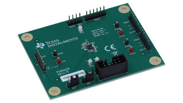 TPS65132WEVM-669 TPS65132W Single Inductor Dual Output Power Supply Evaluation Module angled board image