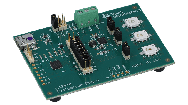 LM3549SQEV/NOPB LM3549 Evaluation Module angled board image
