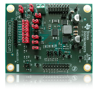 LP8861Q1EVM LP8861-Q1 4-Channel LED Driver for Automotive Lighting Evaluation Module top board image