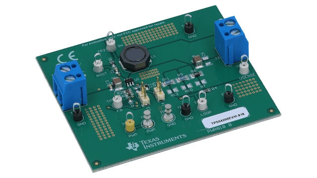 TPS54200EVM-818 TPS54200 Synchronous Buck WLED Driver Evaluation Module angled board image