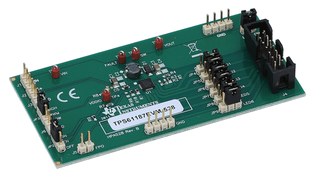 TPS61187EVM-528 TPS61187EVM-528 Evaluation Module angled board image