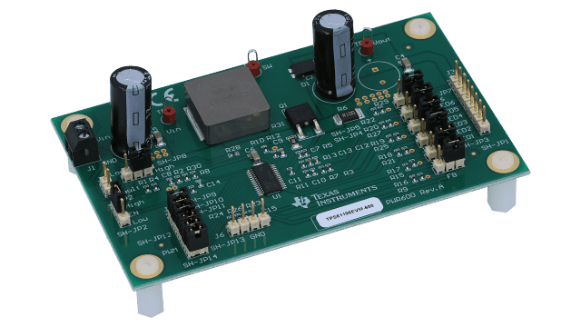 TPS61196EVM-600 6-String 400-mA WLED Driver with Independent PWM Dimming for Each String Evaluation Module angled board image