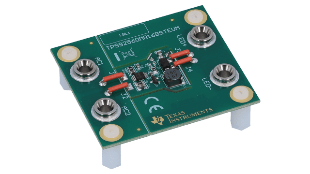 TPS92560MR16BSTEVM シンプル LED ドライバ評価基板、MR16 および AR111 アプリケーション用 angled board image
