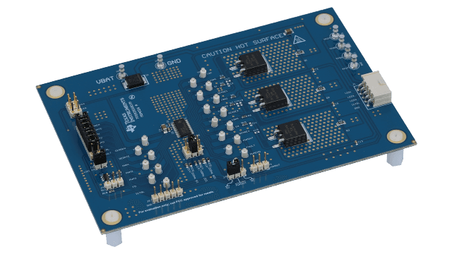 TPS92830EVM TPS92830-Q1 3-Channel High-Current Linear LED Controller Evaluation Module (EVM) angled board image