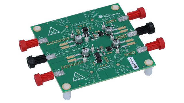 LM317A-337N-EVM Módulo de evaluación de regulador ajustable de 3 pines angled board image