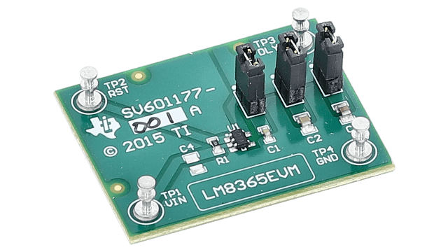 LM8365EVM LM8365 Micropower Undervoltage Supervisor Evaluation Module angled board image