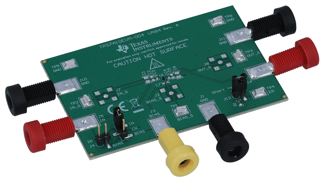 TPS7A10EVM-004 TPS7A10 300mA、低静止電流（IQ）、超低ドロップアウト（LDO）リニア・レギュレータの評価モジュール angled board image