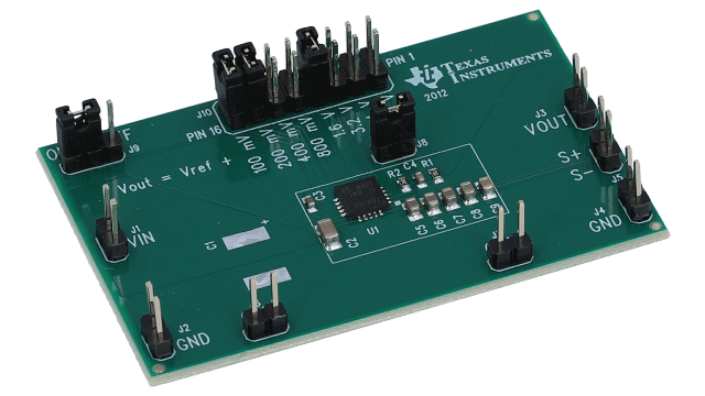 TPS7A4701EVM-094 Módulo de evaluación de regulador de tensión de caída baja (LDO) RF TPS7A4701 angled board image