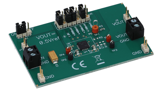 TPS7A7300EVM-718 TPS7A7300 Low-Dropout (LDO) Linear Regulator Evaluation Module angled board image