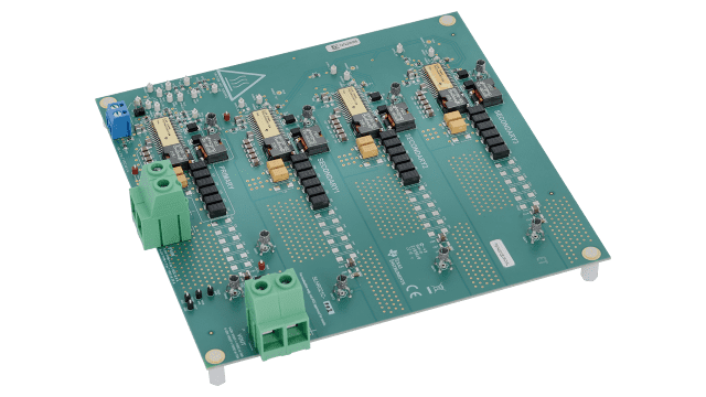 TPS7H4001QEVM-CVAL TPS7H4001 evaluation module for four-channel, 72-A, synchronous step-down converter angled board image
