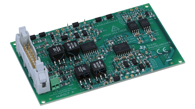 ISO5852SDWEVM-017 Driving and Protection Evaluation Board for SiC and IGBT Power Modules angled board image