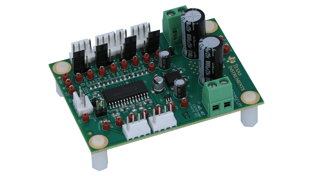 SM72295EVM SM72295 Full Bridge Gate Driver with integrated Current Sense Amplifier Evaluation Module angled board image