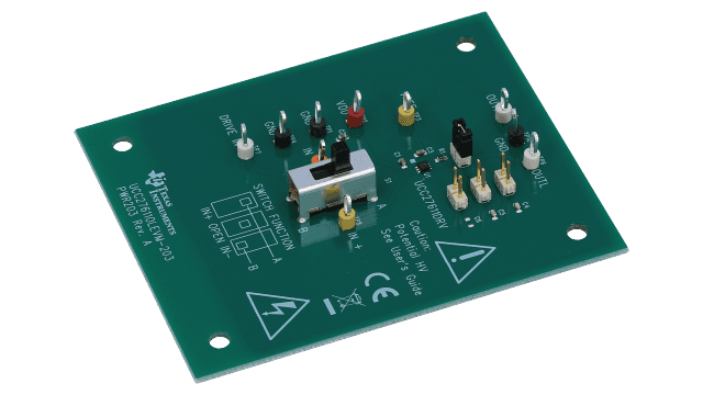 UCC27611OLEVM-203 UCC27611 Gate Driver Open Loop Evaluation Module angled board image