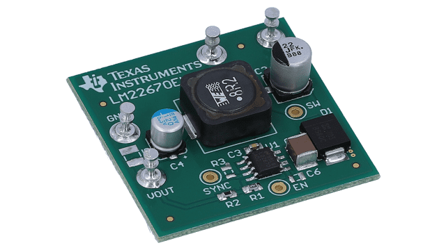 LM22670EVAL/NOPB LM22670 3A SIMPLE SWITCHER regulator w/ Freq Adj or Synch and Precision Enable EVM angled board image