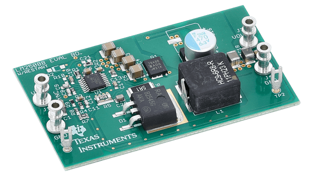 LM25088MH-2EVAL LM25088-2 - Hiccup モード再起動付、ワイド入力電圧範囲（Vin）、非同期整流・降圧コントローラの EVM angled board image