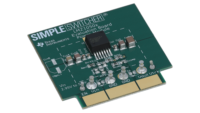 LMZ10504EVAL/NOPB Simple Switcher&reg; Power Module 5.5Vin, 4A Eval Board angled board image