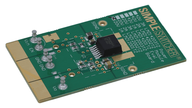 LMZ12001EVAL/NOPB Simple Switcher® Power Module 20Vin, 1A Eval Board angled board image