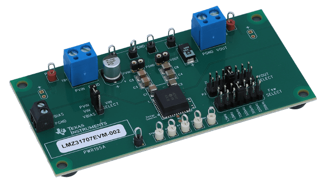 LMZ31707EVM-002 7A SIMPLE SWITCHER Module Evaluation Board angled board image