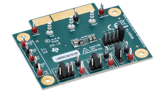 LMZM23601EVM LMZM23601, 4-V to 36-V Input, 1-A Power Module Evaluation Board angled board image