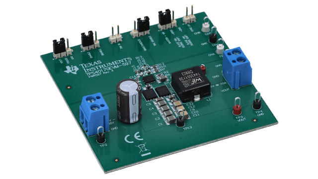 TPS40170EVM-597 Módulo de evaluación TPS40170 de controlador reductor PWM síncrono con NexFET™ angled board image