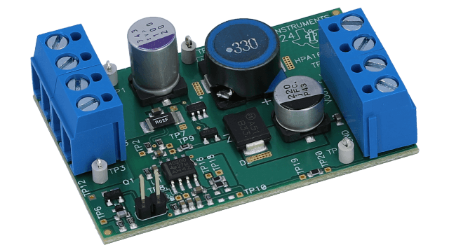 TPS40200EVM-001 12V Input, 3.3V Output, 2.5A Non-Sync Buck Controller Evaluation Module angled board image