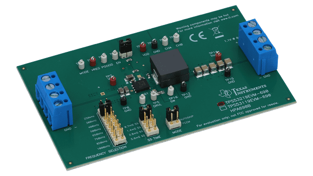 TPS53219EVM-690 TPS53219EVM-690 Wide-Input Voltage Eco-mode&trade;, Single, Synchronous, Step-Down Controller angled board image