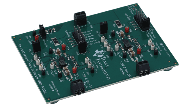 TPS53311EVM-561 評価モジュール、TPS53311、同期整流、降圧、DC/DC コンバータ用 angled board image