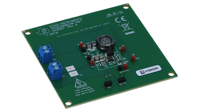 TPS54260EVM-597 2.5A, 10.8  to 13.2 Vin,  SWIFT&trade; Converter Evaluation Module angled board image