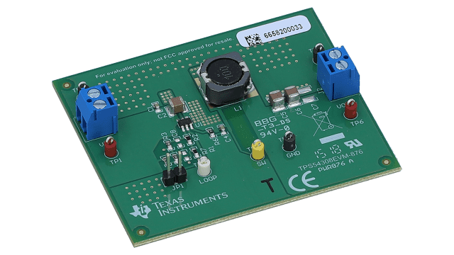 TPS54308EVM-876 TPS54308 4.5V to 28V Input, 3A Output Synchronous Step-Down Converter Evaluation Module angled board image
