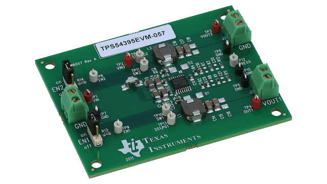 TPS54395EVM-057 TPS54395 Evaluation Module angled board image